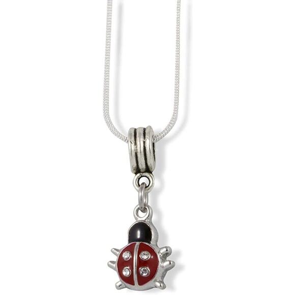 Ladybug Charm Necklace - Good Luck Charm Pendant - Picture 1 of 4